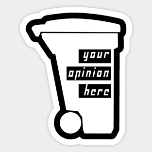 Trash Opinion Sticker